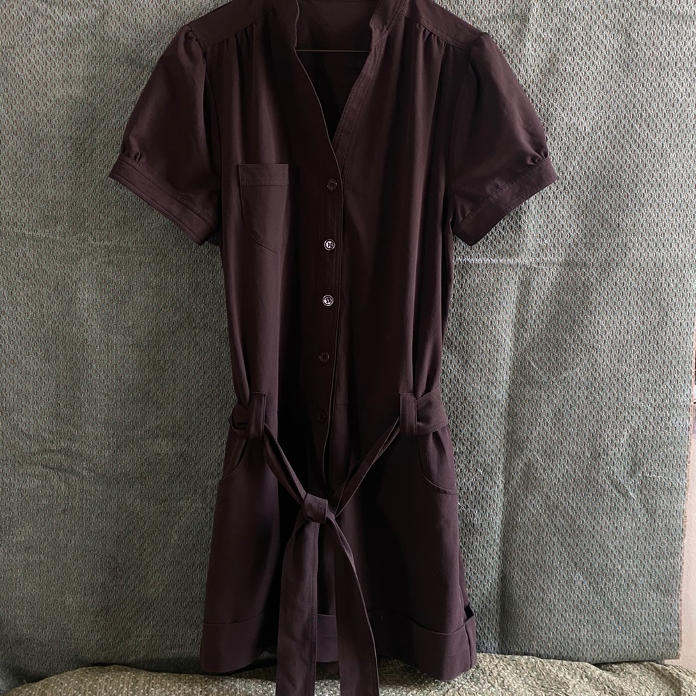 Brown Button-Up Jumpsuit Romper